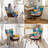 Jamaurion 30-inch Patchwork Camelback Tufted Accent Chair in Colorful Fabric