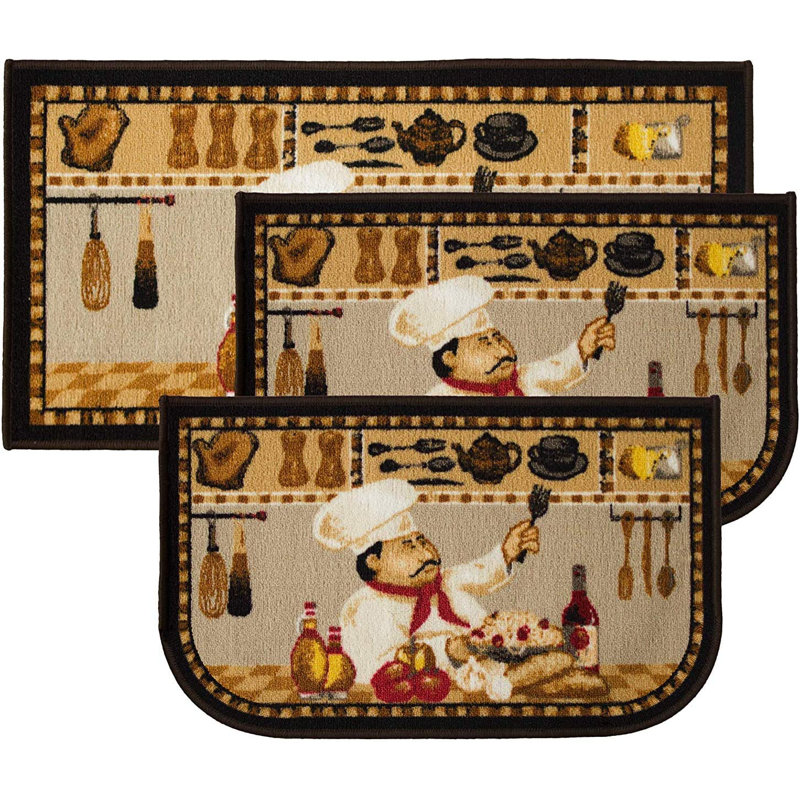 Ezhno Polyester Non-Skid Kitchen Mat