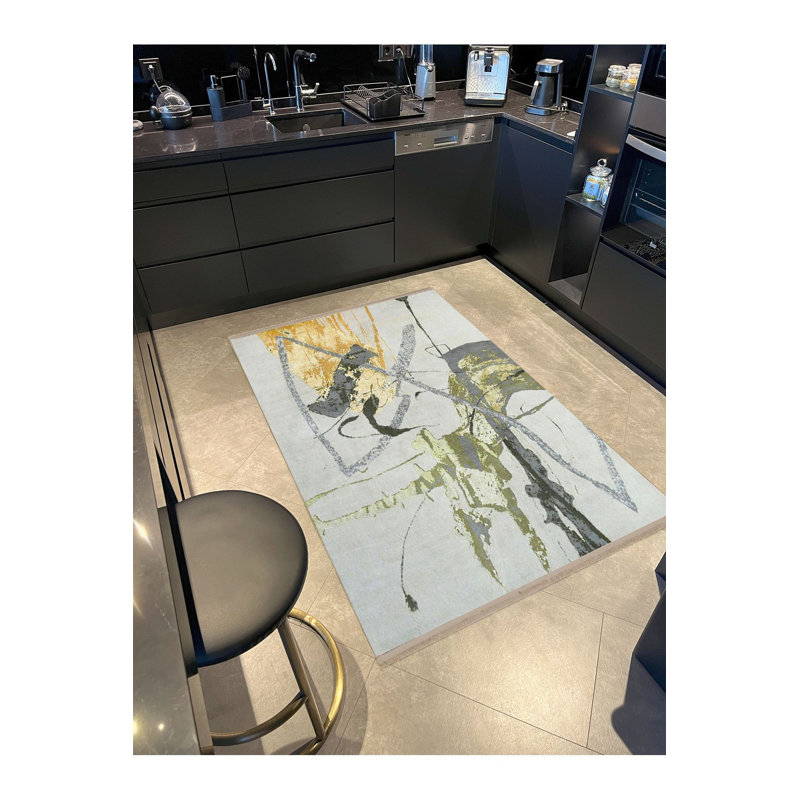 Tapis décoratif lavable à la machine Creative, Tapis de couloir 3 pi 3 po x 6 pi 7 po