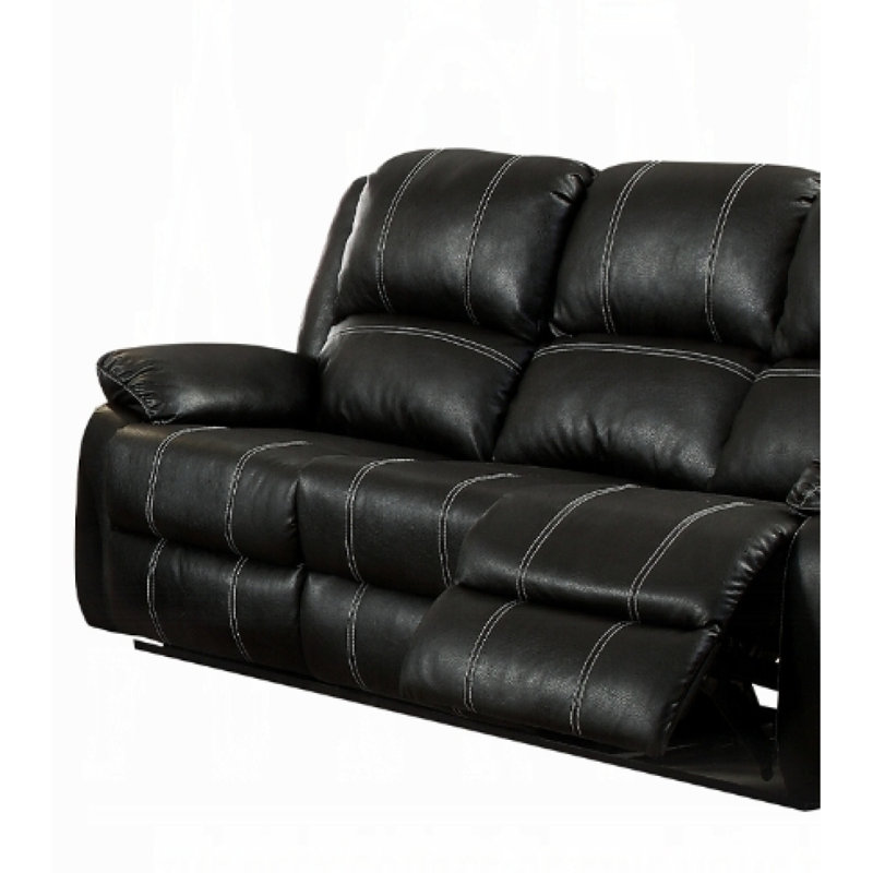 Canapé moderne inclinable synthétique Sofazuriel, Noir