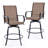 Patio Barstools Set Of 2, Swivel Outdoor Patio Bar Stools With PVC-coated polyester Fabric, Height Top Outdoor Chair 360° Swivel, All Weather Use, Ergonomic Comfort Bar Height Tall Stools For Outside-674920438