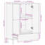 Solid Wood Rectangle Accent Cabinet-140655342