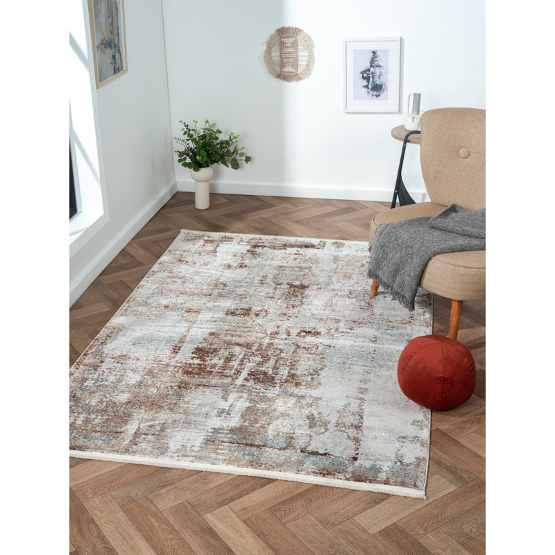 Arianna Cream/Brown Rug, Rectangle 140 x 200cm