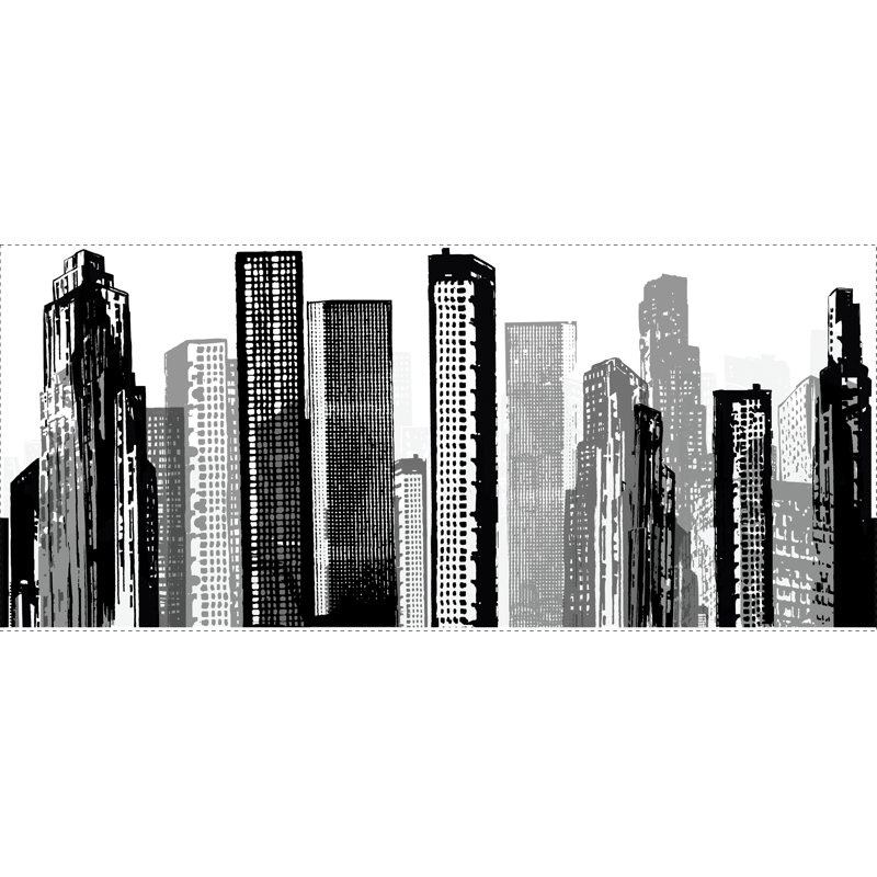 Cityscape And Architecture Non-Wall Damaging Wall Decal