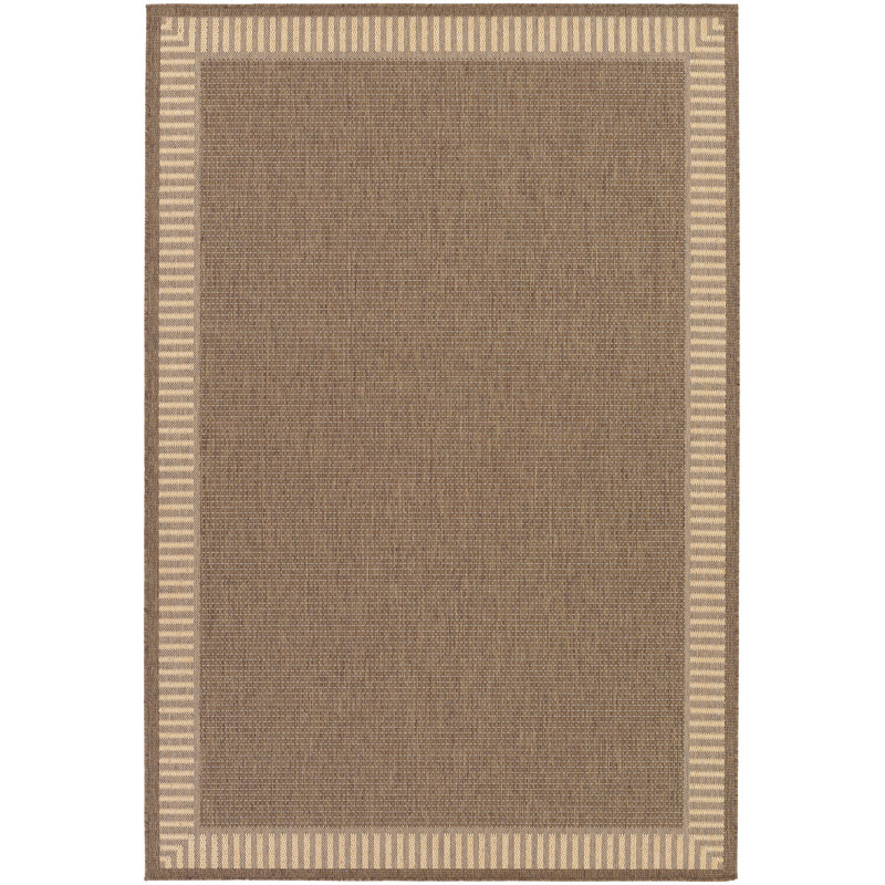 Fierce Vimini Brown-Tan Indoor/Outdoor Area Rug, Rectangle 5'3" x 7'6"