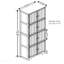 Armoire de rangement 4 portes, armoire de rangement 8 portes, hauteur 72,4 po avec portes et 4 tablettes-1821374499