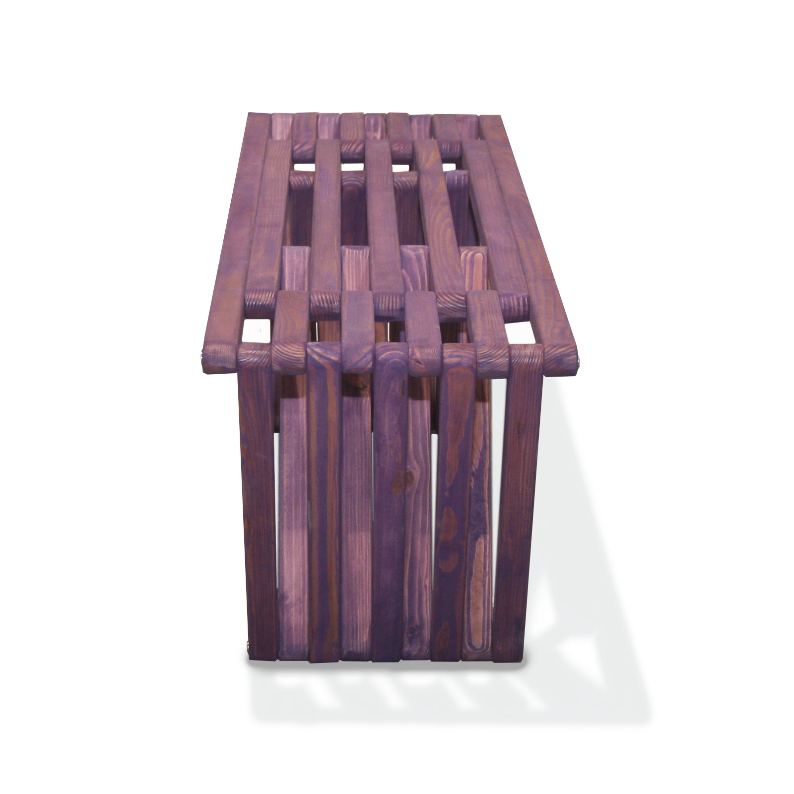 Mishra Eco-Friendly Wooden Bench, Purple Berry