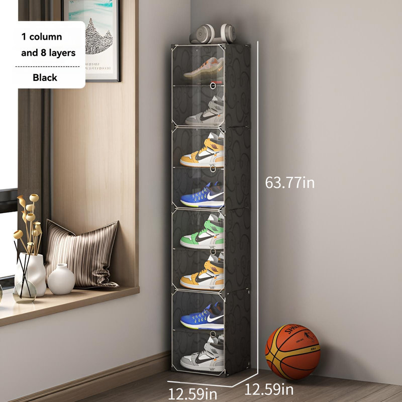 Range-chaussures pliable transparent, range-chaussures en plastique
