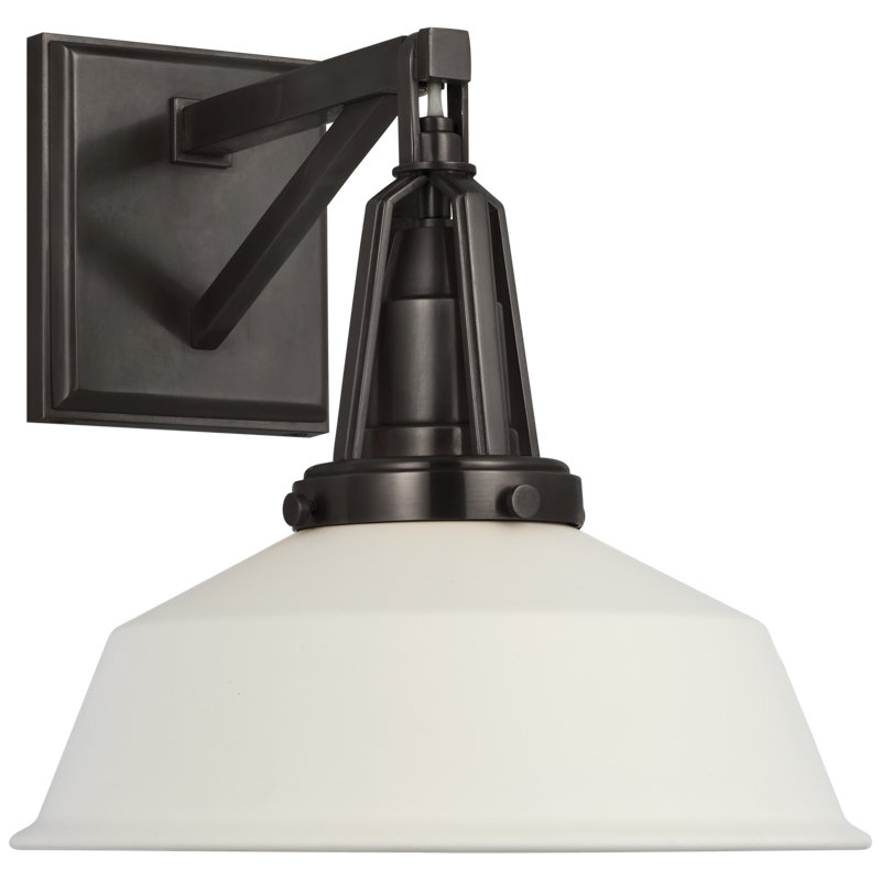 Chapman & Myers Layton 10" Sconce, White, Bronze