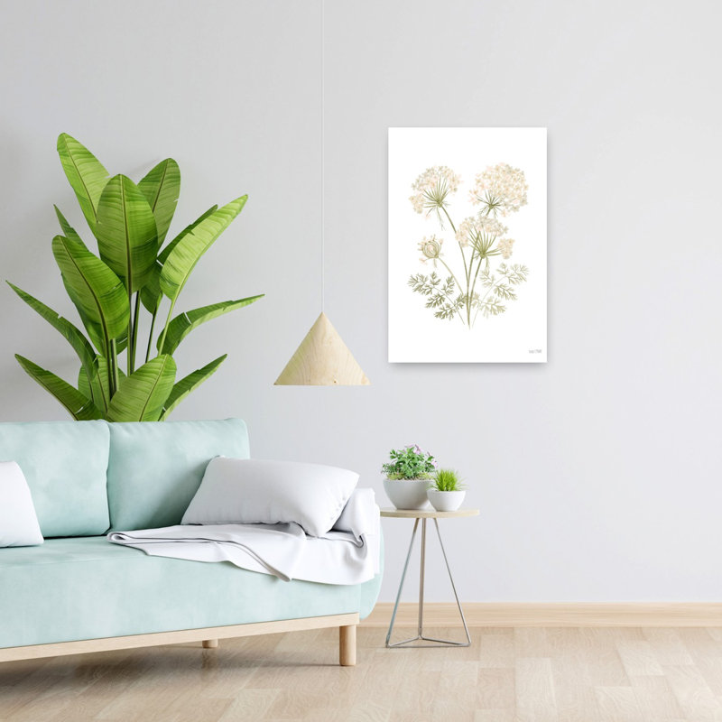 Anne's Lace I, art contemporain de fleur abstrait, 24" H x 16" W
