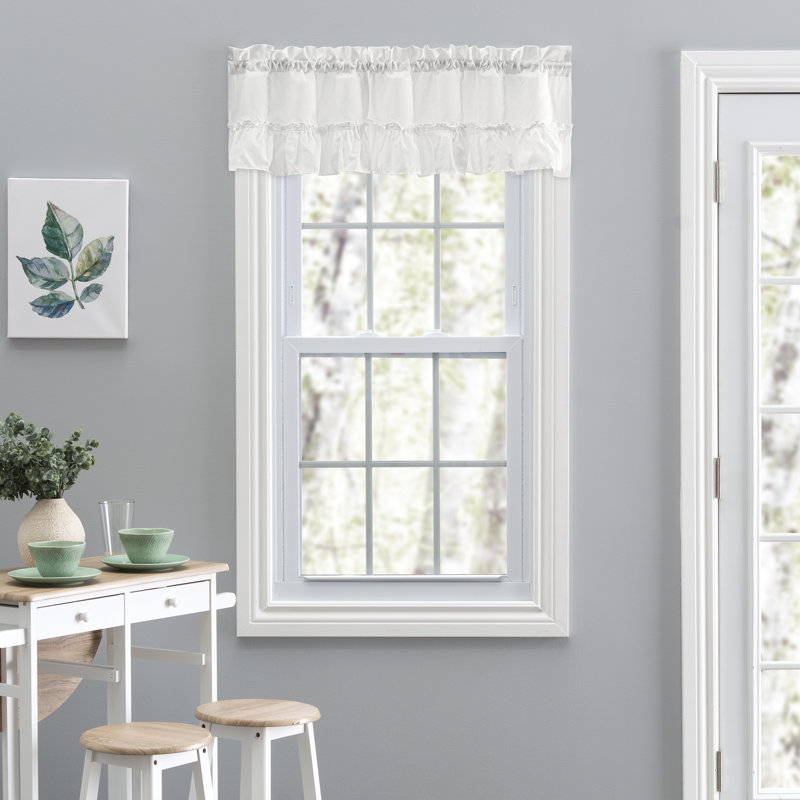 Ellis Ruffled Window Valance, Ice Cream