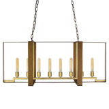 Manhattan 8 - Light Kitchen Island Rectangle Pendant