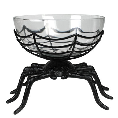Spider With Glass Bowl, Black