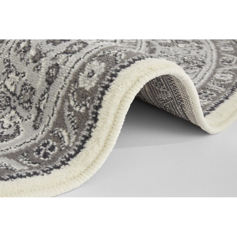 Skazar Isfahan Tufted Grey Rug, Runner 80 x 250cm