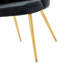 Chaise d'appoint en velours l 23,6 po avec dossier capitonné Yorba-1787568712
