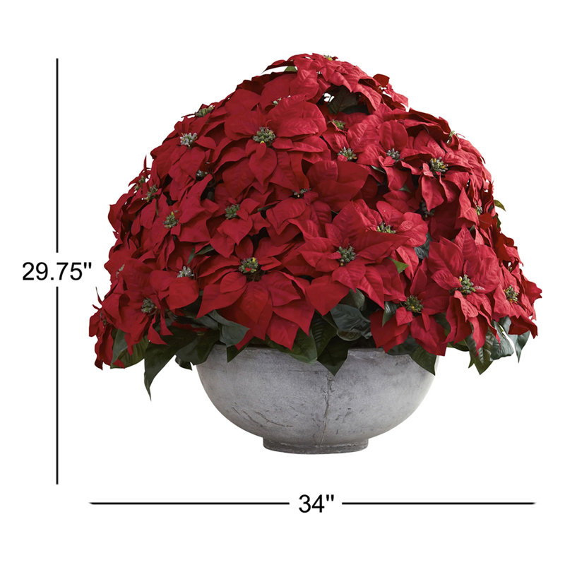 Giant Poinsettia Floral Arrangement in Planter