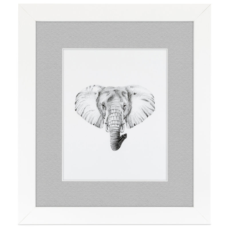 Matte Picture Frame with Mat, Gray