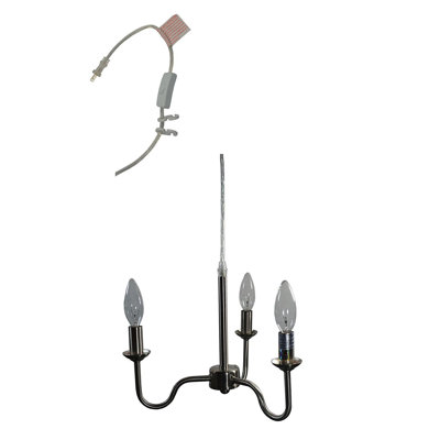 Lustre classique à 3 lumières de style bougie Electra