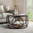 Carnforth 31.5" Round Coffee Table with 2-Tier Storage Shelves-833260530