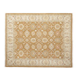 Wool Oriental Area Rug in Rust/Ivory