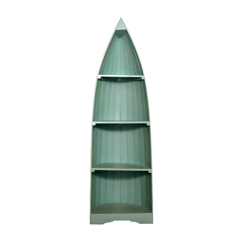 Bibliothèque bateau Chichaoua, Bleu, H 74 po x l 18 po x P 20 po