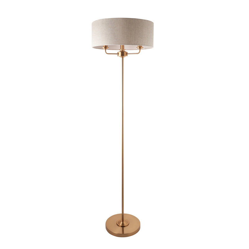 Landover 1-Light Floor Lamp, Antique Brass, Gold