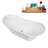 67" Streamline Soaking Freestanding Tub and Tray With Internal Drain-101698036