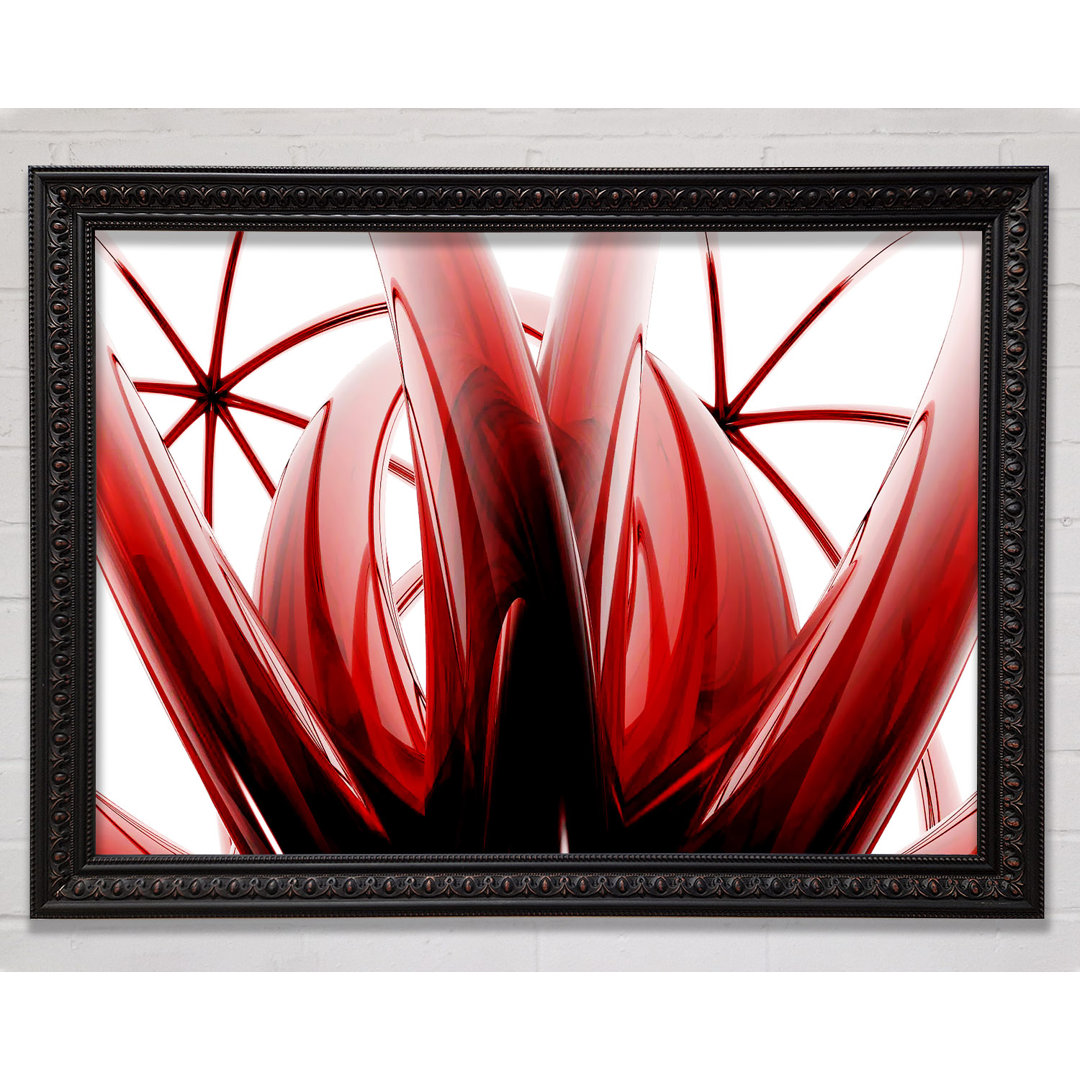 Gerahmter Kunstdruck Crimson Glass