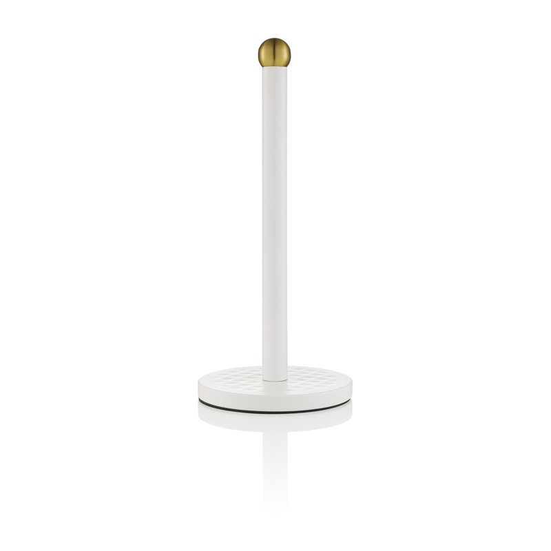 Gatsby Stainless Steel Paper Towel Holder, White