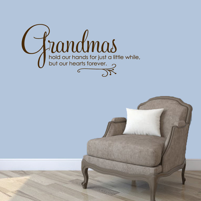 Décalcomanie murale "grand-mère" à la main, Brun