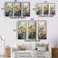 Azure Fields Sunflowers - Ensemble de 3 impressions sur toile tournesols-336722923-336722920