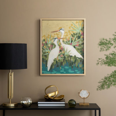 Reproduction encadrée Heron Lagoon II - bois massif