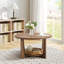 Table basse 31,5 po à pieds en bois massif avec rangement à 2 niveaux-172660162