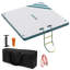 Plateforme de quai gonflable de 8 x 6 pi avec surface de quai flottante et antidérapante avec sac de transport portatif, pompe à air pour lac, piscine, plage, océan-125341758-125341757