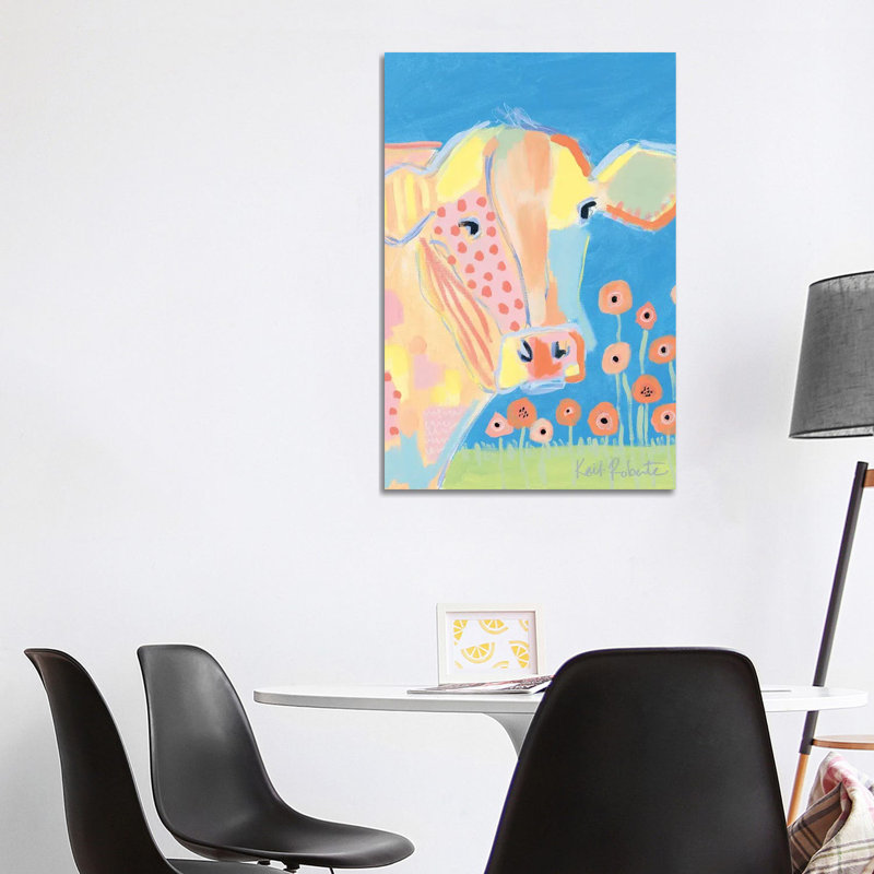 Kirby In The Field by Kait Roberts - Wrapped Canvas Painting, 101.6 cm H x 66.04 cm W x 3.175 cm D