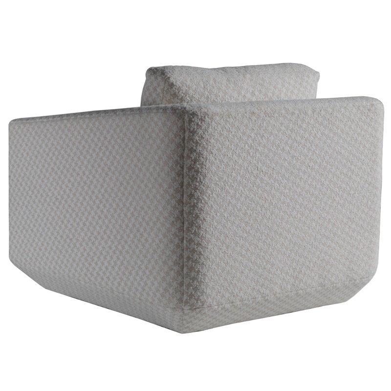 Artistica Upholstery Swivel Armchair, Gray Polyester Blend