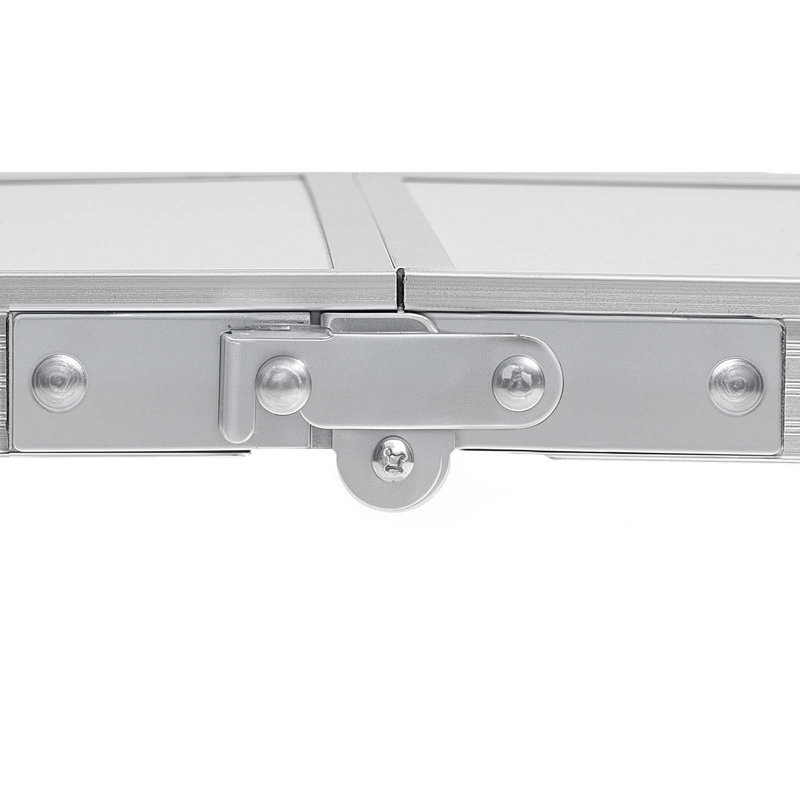 Table de camping pliante Arlmont & Co., aluminium et panneau de fibres à densité moyenne