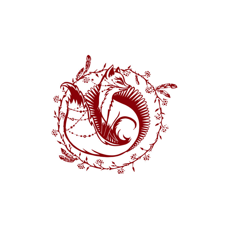 Animals Non-Wall Damaging Wall Decal, Purple Red