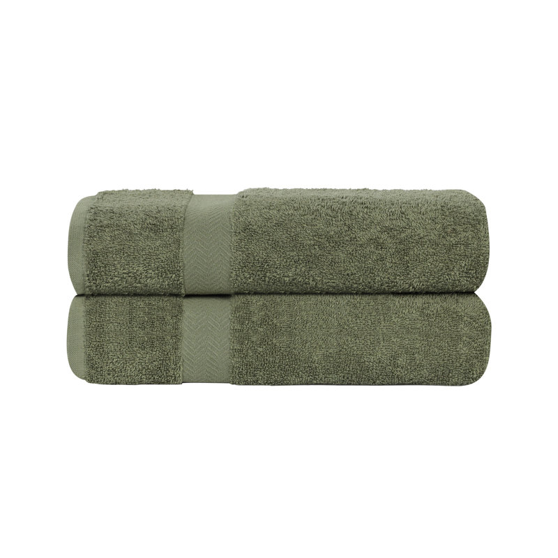 Ensemble de serviettes de bain en coton léger à séchage rapide, Drap de bain - paquet de 2, Vert
