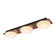 3 - Light Walnut Grain Led Rectangle Semi Flush Mount With Shade