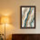 Art mural antique sur toile encadré doré pour le salon, la chambre à coucher, le bureau ou le vestibule - Décoration murale décorative avec motif en marbre
