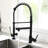 Hot And Cold Kitchen Faucet Pull Down - Black Nickel, All Brass, 360 Degree Rotation, Heavy Duty, Modern Design For Sink Nickel Style Single Handle, Options, Rust-,