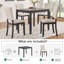 Ensemble de table de salle à manger moderne pour 4 personnes avec 4 chaises, ensemble de table à manger pour 4 personnes, ensemble de table à manger en bois 5 pièces pour le salon, la cuisine et la salle à manger