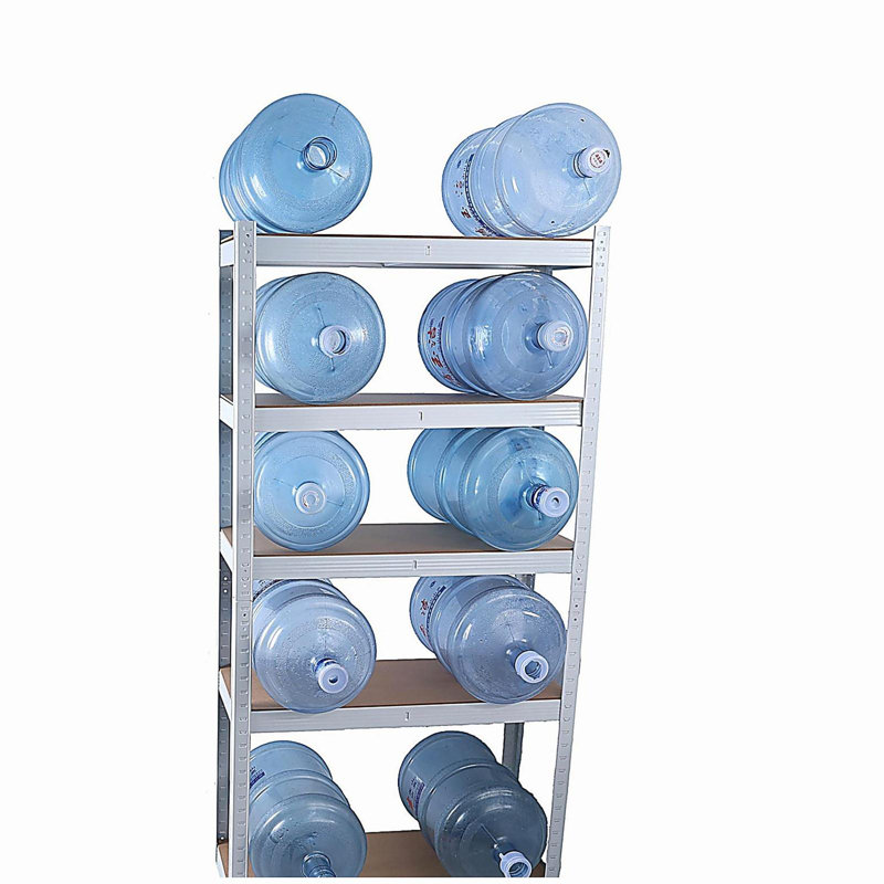 Étagère à 5 niveaux en métal stratifié blanc Support de rangement de garage réglable, Blanc, H 59 po x l 29,5 po x P 12 po