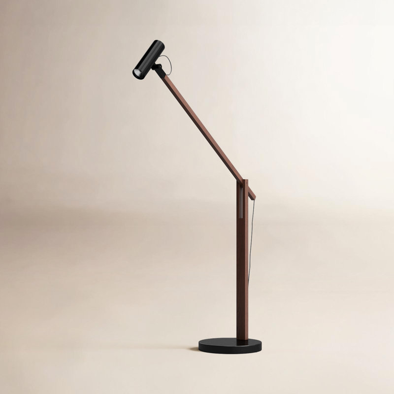 Dalila Adjustable Desk Lamp, Walnut Wood/Black