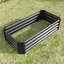 Jardinière rectangulaire surélevée en métal 421 pi pour plantes et fleurs, noire, stable et durable - matériau noir, rouille-1796006117-1796006116