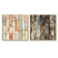 Mullen - Ensemble de 2 collages abstraits carrés-101851407-101851406