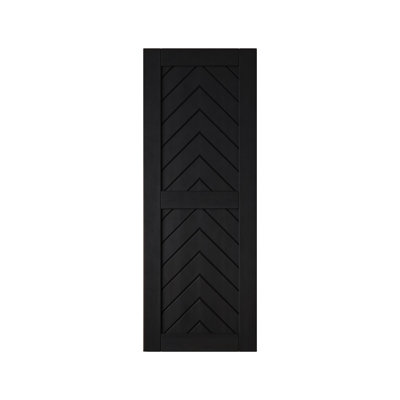 Porte de grange en bois de pin 4-en-1 à finition noire et non assemblée 30 po x 80 po Homacer Homacer (usage intérieur seulement) Homacer
