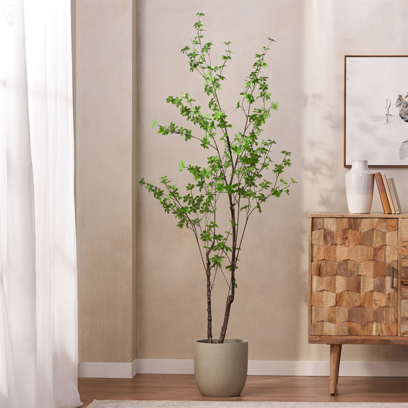 Enkianthus artificiel en pot, H 70 po x l 35,4 po