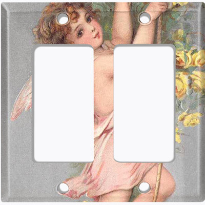Patterned 2 - Gang Toggle Light Switch Standard Wall Plate
